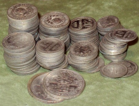 Фотографии клада монет РСФСР