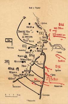 Карта - бой у Турау