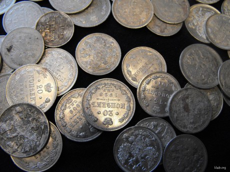 клад серебряных монет Николая 2