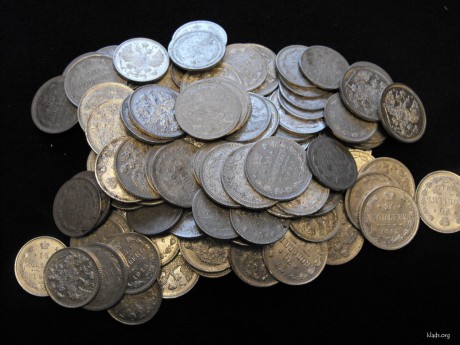 клад серебряных монет Николая 2