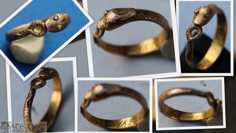 Золотое кольцо с брильянтами 19 века
